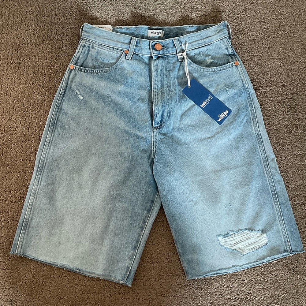 Wrangler Women's Size 28 High Rise Festival Bermuda Denim Jean Shorts